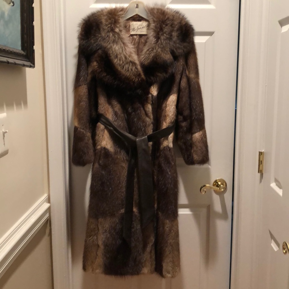 Nutria/Raccoon collar coat